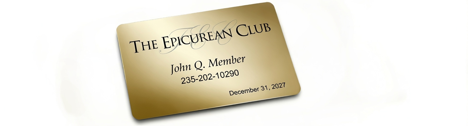 The Epicurean Club member card